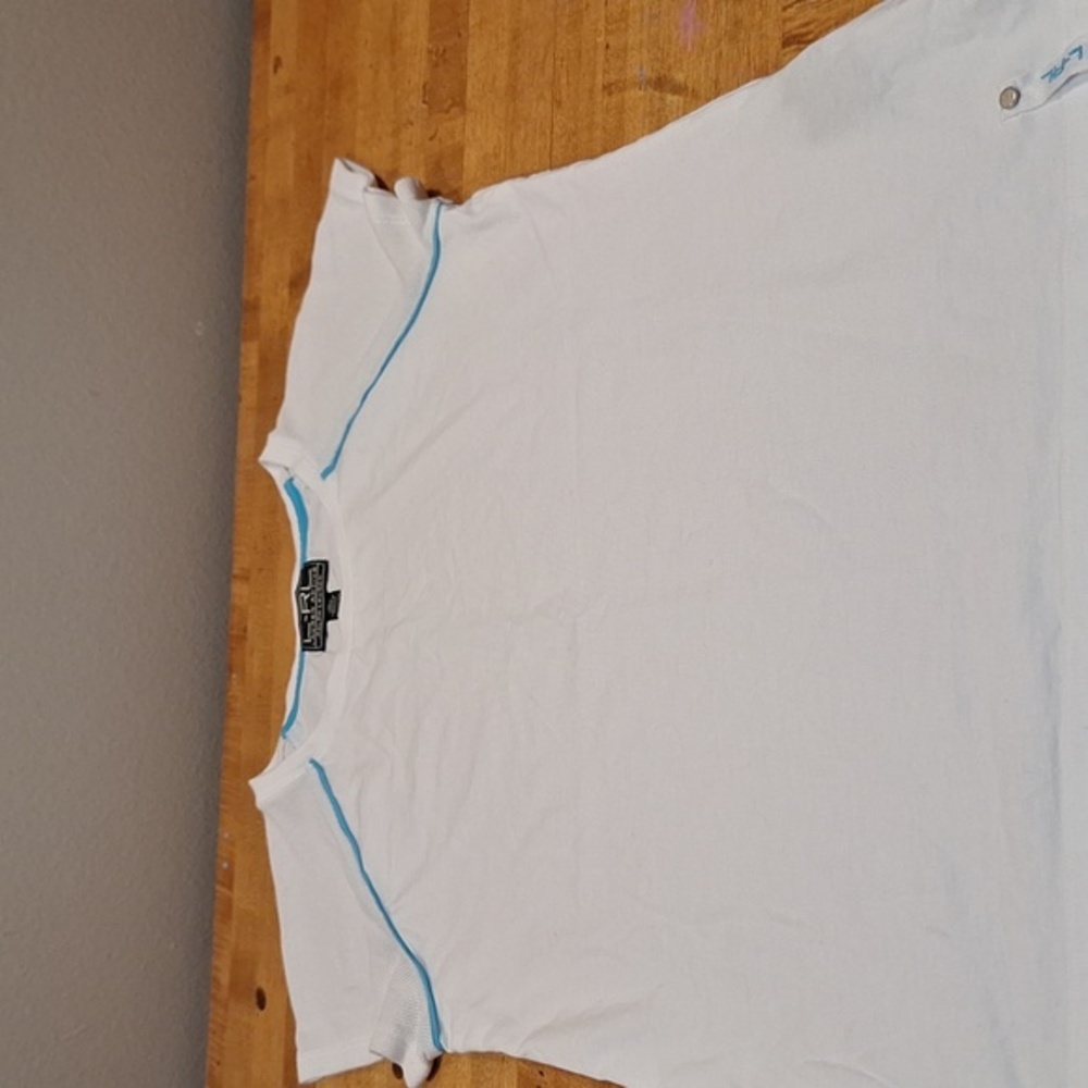 Lauren Active Tennis Shirt Ralph Lauren White Mesh Sleeves Medium